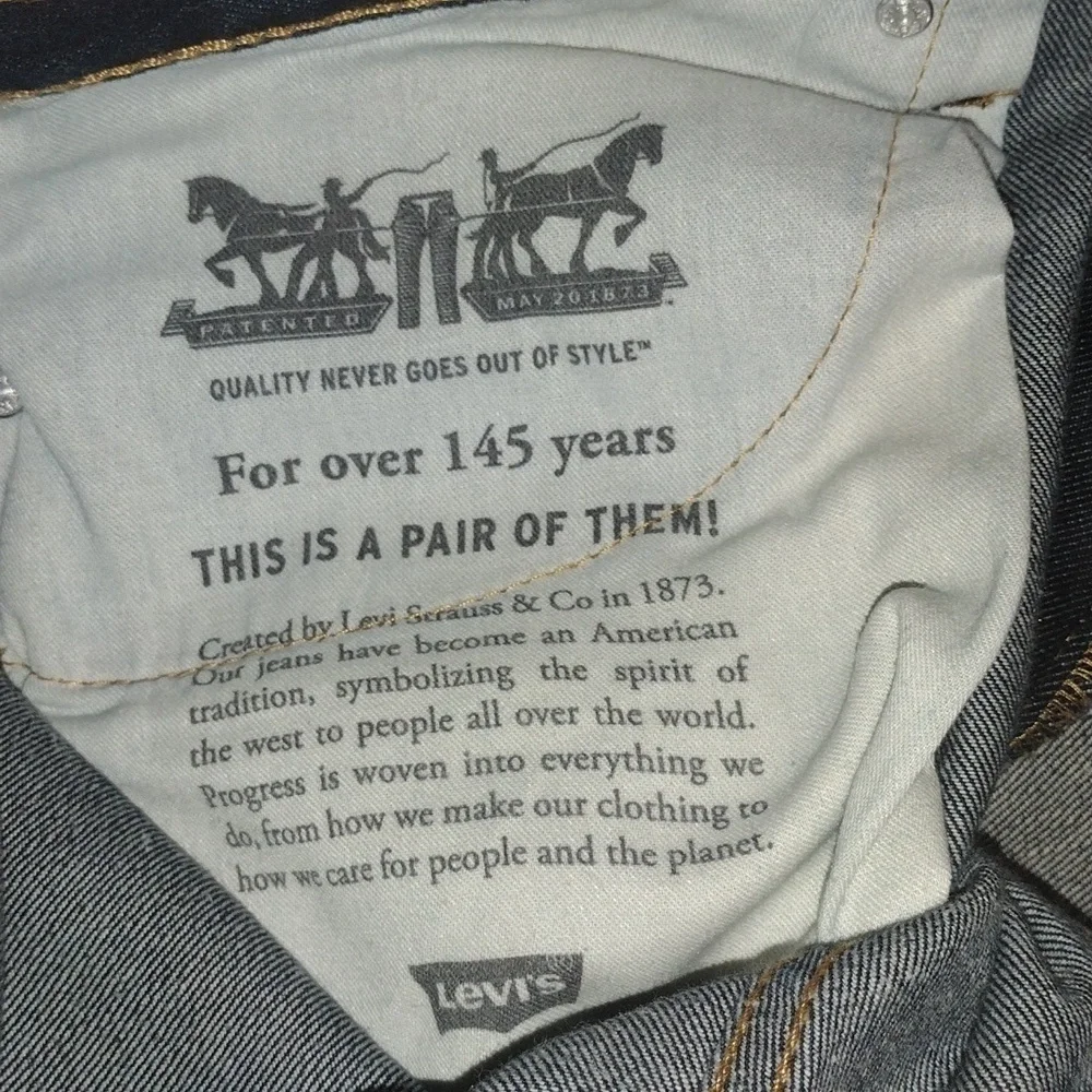Levis 505 Dark Wash Straight Leg Jeans 38x32